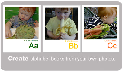 Create alphabet books from your own photos
